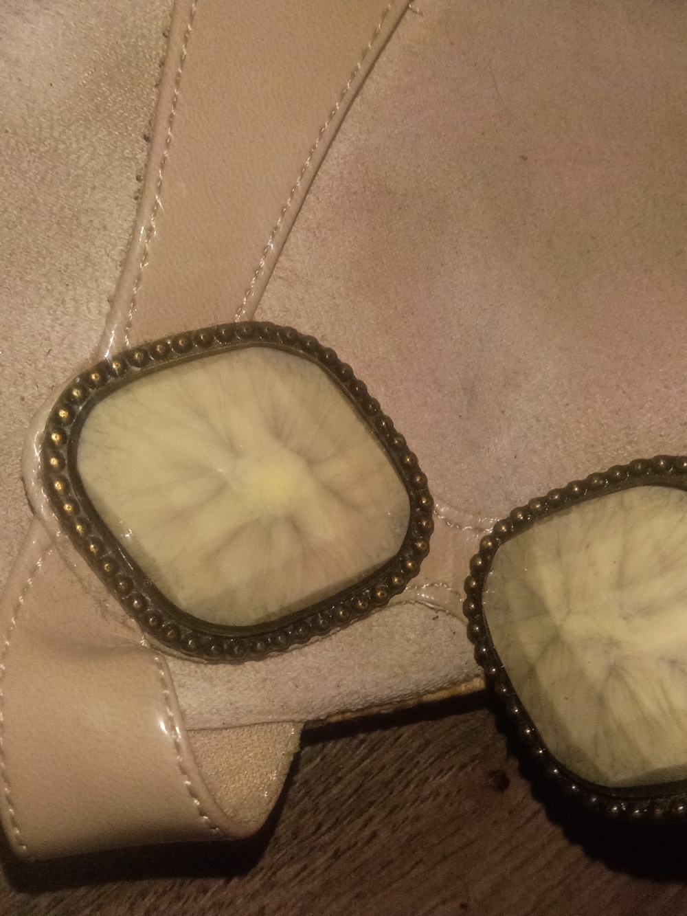 Montego Bay Club Women’s Beige Wedge Slide Sandals - Picture 6 of 7